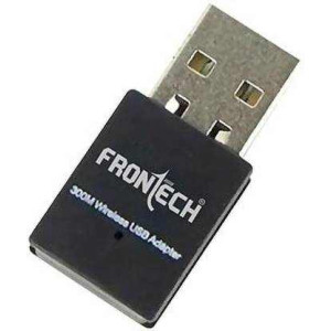 Frontech WiFi Dongle 300 Mbps Mini Wireless Network USB Wi-Fi Adapter for PC Desktop Laptop (Supports Windows XP/7/8/8.1, Mac OS and Linux, WPS, Soft AP Mode, USB 2.0) (FT-0842 USB Adapter  (Black)